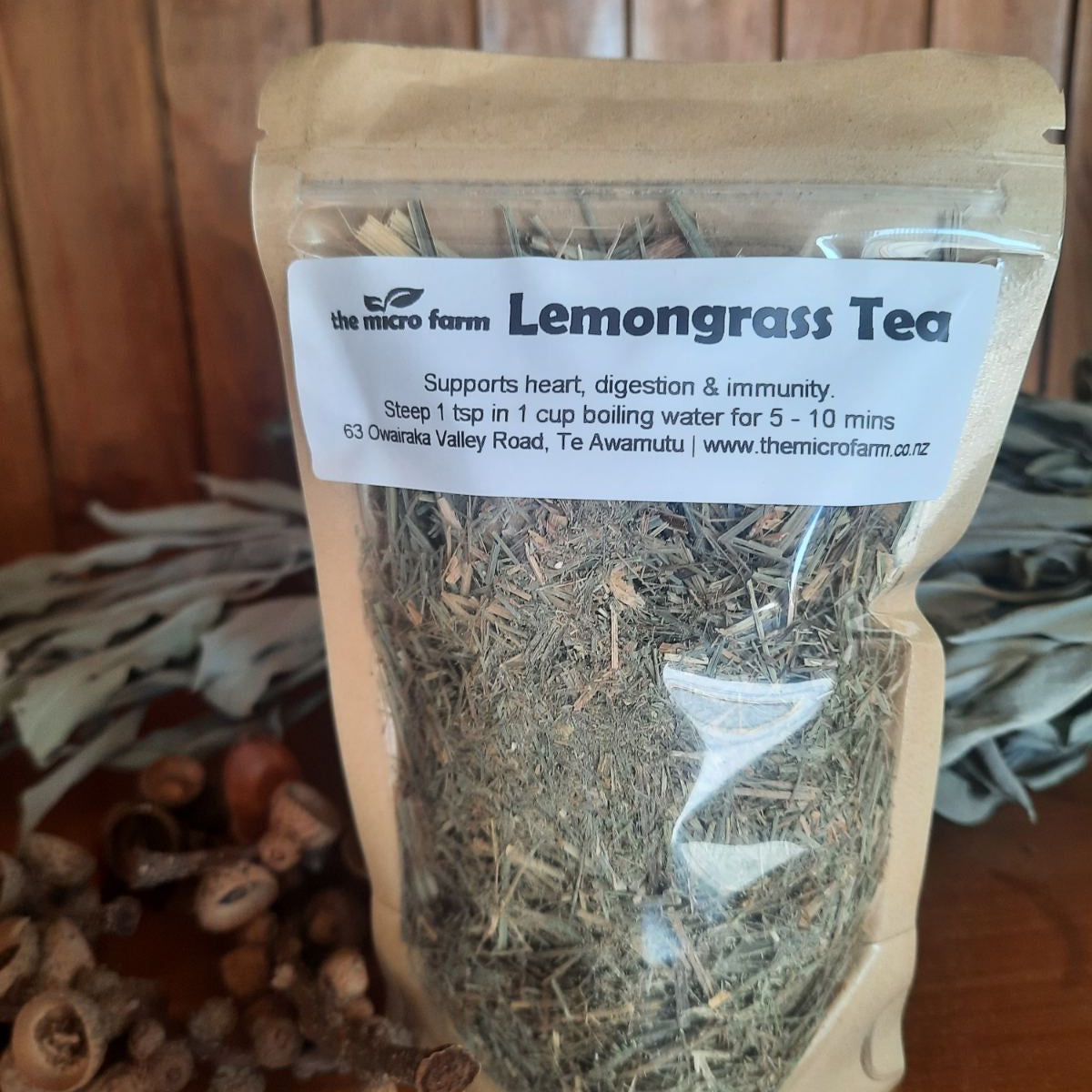 Lemongrass Tea 20g - Waikato grown & spray free