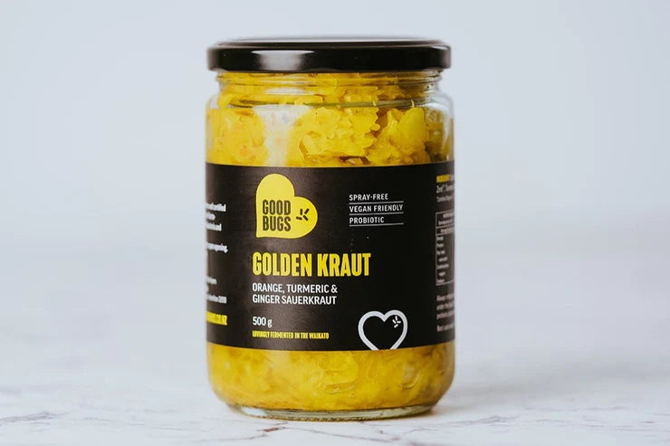 Sauerkraut - Golden Sauerkraut - Orange, Ginger & Tumeric (Organic) 500g