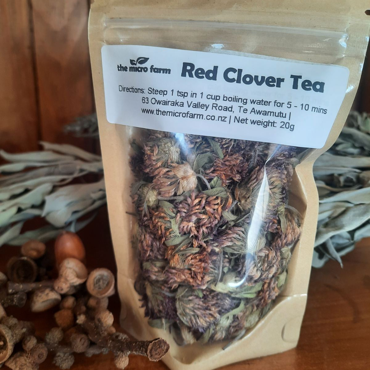 Red Clover Tea 10g - Waikato grown & spray free