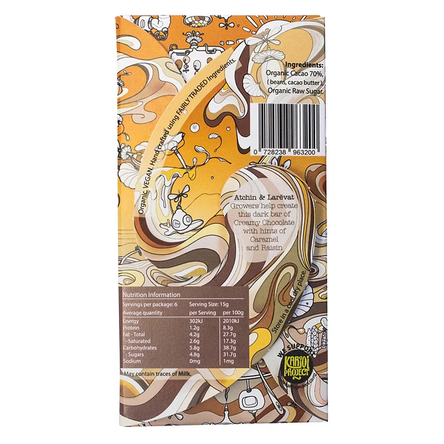 Chocolate bar 70% Vanautu cacao (organic)