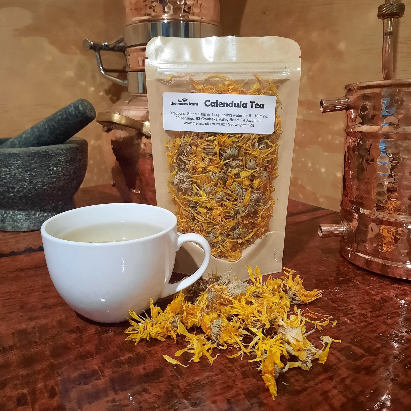 Calendula Flower Tea - Waikato grown & spray free